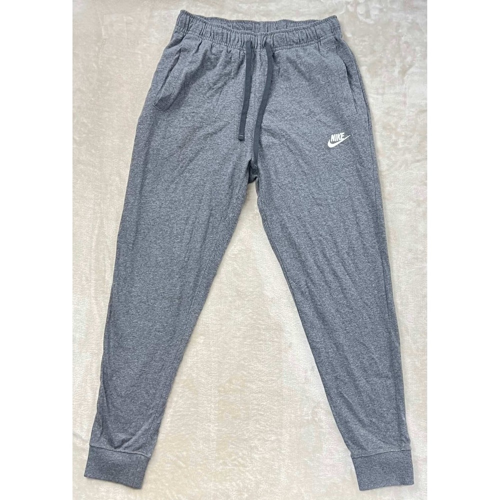 EUC Nike Men's Sportswear Joggers Heather Grey Cotton Jersey Sweatpants Size S